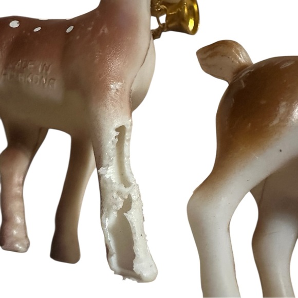 Vintage Christmas Figurine Japan Reindeer 
Blue Eyes, Soft Plastic, Swivel Head - Picture 10 of 11